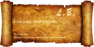 Luczay Bertalan névjegykártya