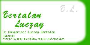 bertalan luczay business card